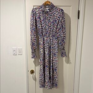 Elegant Floral Long Sleeve Dress
